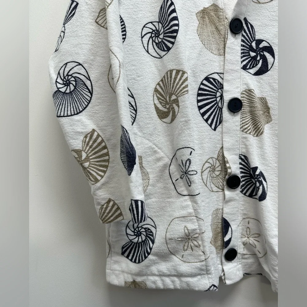 Michigan Rag Company shell pattern light knit jacket size large - Picture 3 of 5